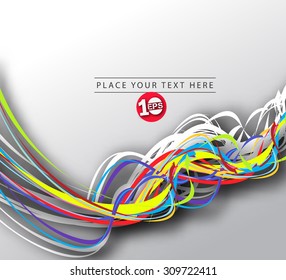 Abstract 3D Wave Design, eps10 vector