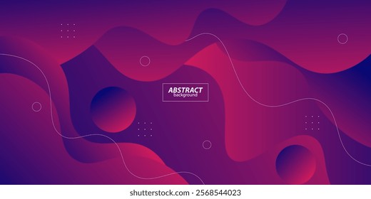 Abstract 3D wave design with minimal purple background for banner cover, book flyer and other graphic design elements. Vector Eps10