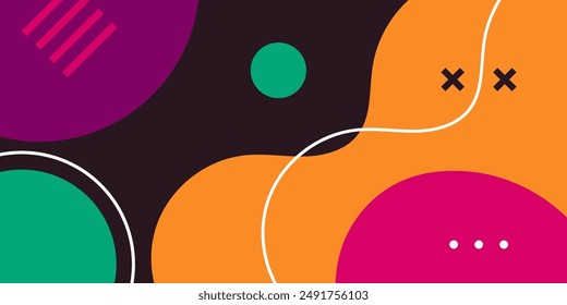 Abstract 3D wave fluid liquid art background design with dark brown, purple, pink, and orange combination background. Eps10 vector