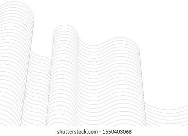 Abstract 3d wave illustration.