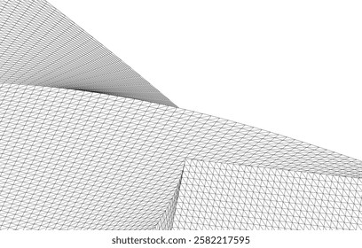 Abstract 3D Wave Mesh Backgrounds – Futuristic Digital Grid