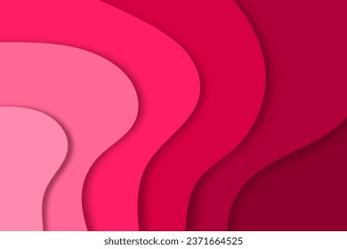 Abstract 3d wave pink background. Vector illustration