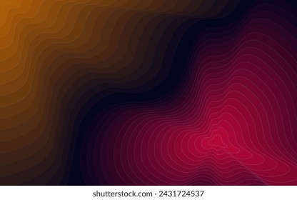 Abstract 3D wave shape background design element for banner advertising website layout