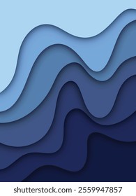 abstract 3d wavy background with paper cut style with colours pink, purple, blue, peach, green, brown, black, orange, and pastel