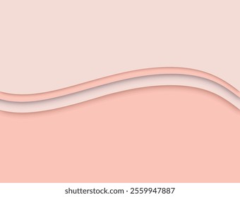 abstract 3d wavy background with paper cut style with colours pink, purple, blue, peach, green, brown, black, orange, and pastel
