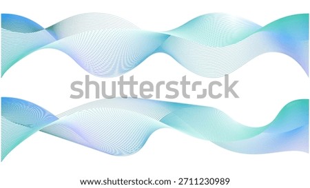 Abstract 3d wavy lines overlay. 5g network neon pulse. Vector blue ribbon gradient pattern. Neural music sound wave linear flow. Light dynamic mesh digital curved shape lattice