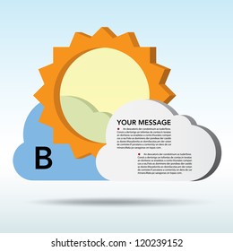 Abstract 3D weather speech bubble background.EPS10