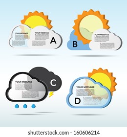 Abstract 3D weather speech bubble background.EPS10 
