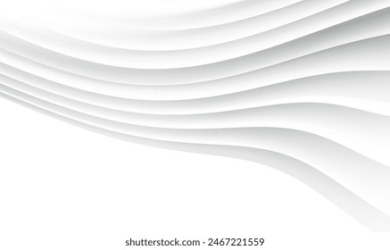 Abstract 3D White Architecture Background. Abstract white geometric background with copy space. Creative Interior Wallpaper. Digital Business Template. Futuristic technology design. Vector EPS10.