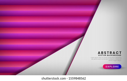 Abstract 3D white background with purple and red gradient. Modern graphic element for use element banner, poster, brochure, flyer, and landing page