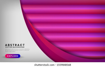 Abstract 3D white background with purple and red gradient. Modern graphic element for use element banner, poster, brochure, flyer, and landing page