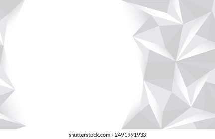 Abstract 3d white background seamless pattern waves, poly  texture. wavy white and grey paper background with curve lines and shadow, suitable for banner. White abstract background 