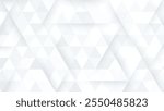 Abstract 3d  white background with shadow and hexagon patten. Triangle mosaic template for technology for banner, poster, web in futuristic and technology design. Vector illustration. 