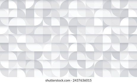 Abstract 3d white background with shadow and Swiss geometric patten. Modern template for technology for banner, poster, web in futuristic and technology design. Vector illustration.