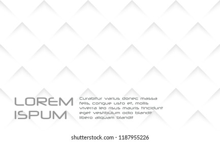 Abstract 3d white geometric background template with shadow. Checkerboard texture. Pattern from pieces of paper. Vector design illustration.