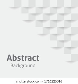 Abstract 3d white geometric background with shadow