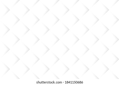 Abstract 3d white geometric background template with shadow. Checkerboard texture. Pattern from pieces of paper. Vector design illustration.