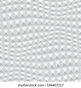 Abstract 3d white geometric background. White seamless texture with shadow. Simple clean white background texture. 3D Vector interior wall panel pattern.