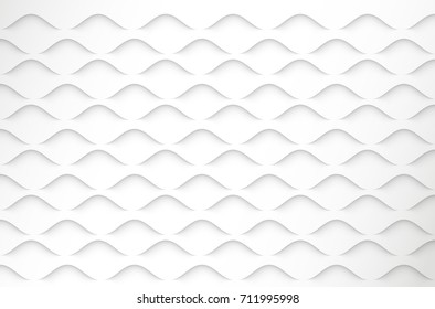 Abstract 3d white geometric background. Simple clean white background texture. 3D Vector interior wall panel pattern.