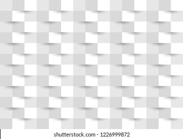 Abstract 3d, White geometric texture, Vector background paper art style can be used for design art work or website background, Wallpaper background, Advertising.