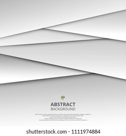 Abstract of 3D white and grey paper cut background. Designing for your business presentation. illustration vector eps10