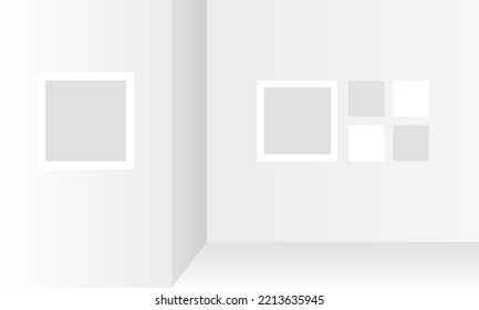 Abstract 3d white illustration empty interior background vector