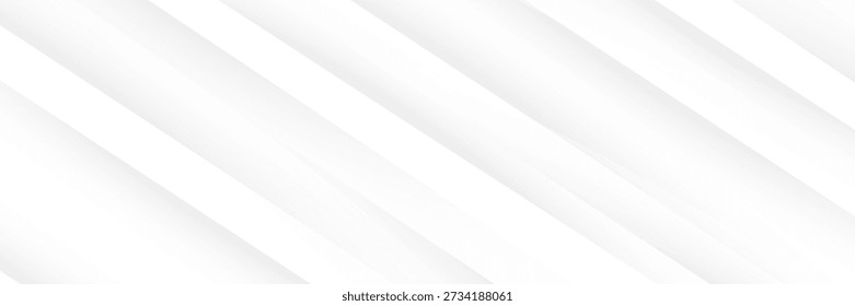 Abstract 3d white paper diagonal line and shadow in futuristic ,technology concept, vector illustration.