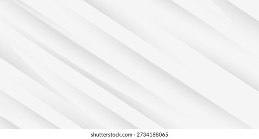 Abstract 3d white paper diagonal line and shadow in futuristic ,technology concept, vector illustration.