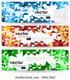 Abstract 3d Wire Vector Banners
