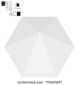 Abstract 3D wireframe geometric shape isolated on white background. Futuristic design element.