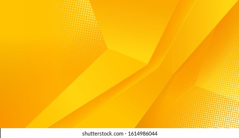 Abstract 3d Yellow Background. Vector Illustration