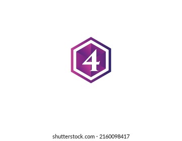 Abstract 4 letter modern initial logo design