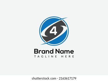 Abstract 4 letter modern initial logo design
