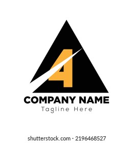 Abstract 4 letter modern initial lettermarks logo design