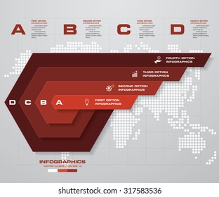 Abstract 4 steps business presentation template. Design clean number banners template/graphic or website layout. Vector.