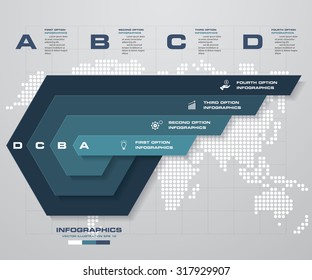 Abstract 4 steps business presentation template. Design clean number banners template/graphic or website layout. Vector.
