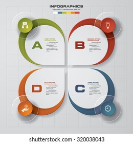 Abstract 4 steps business presentation template. Design clean number banners template/graphic or website layout. Vector.