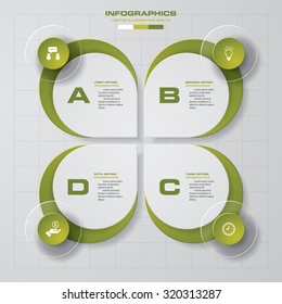 Abstract 4 steps business presentation template. Design clean number banners template/graphic or website layout. Vector.
