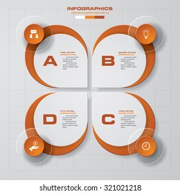 Abstract 4 steps business presentation template. Design clean number banners template/graphic or website layout. Vector.