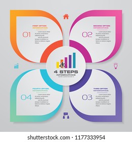 Abstract 4 steps chart infographics elements for presentation. EPS 10.