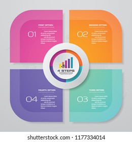 Abstract 4 steps chart infographics elements for presentation. EPS 10.