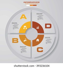 Abstract 4 steps infographic elements.Vector illustration.