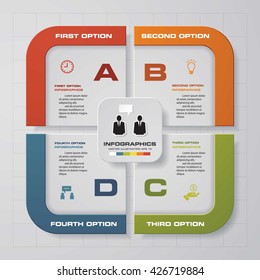 Abstract 4 steps infographic elements.Vector illustration.