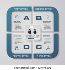 Abstract 4 steps infographic elements.Vector illustration.