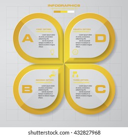 Abstract 4 steps infographic elements.Vector illustration.