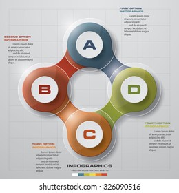 Abstract 4 steps infographics background. Number banners template/tags or website layout. Vector.