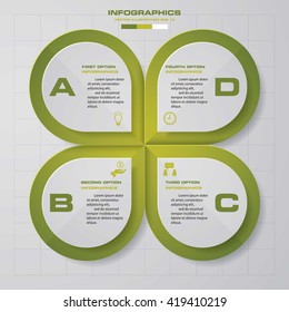 Abstract 4 steps infographics background. Number banners template/tags or website layout. Vector.