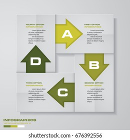 Abstract 4 steps infographics elements.Vector illustration. EPS10.