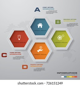 Abstract 4 steps infographics template. Infographics for business presentation. Timeline presentation. EPS 10.