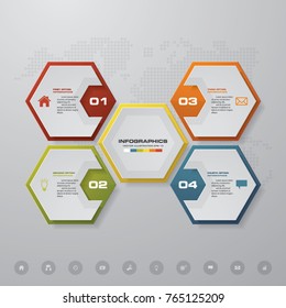 Abstract 4 steps infographics template. Infographics for business presentation. EPS 10.